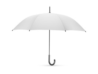 white umbrella isolated on white background  mock up template