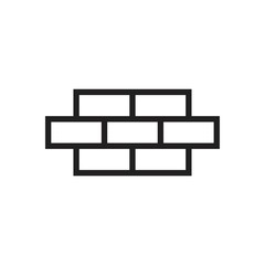 Bricks icon template black color editable. Bricks icon symbol Flat vector illustration for graphic and web design.