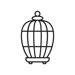 Bird cage icon template black color editable. Bird cage icon symbol Flat vector illustration for graphic and web design.