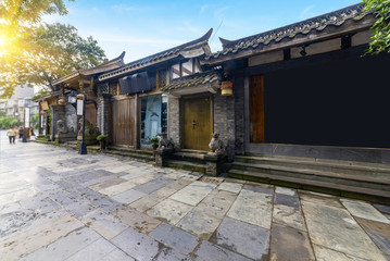 Old buildings in Kuan Alley and Zhai Alley, Chengdu, Sichuan