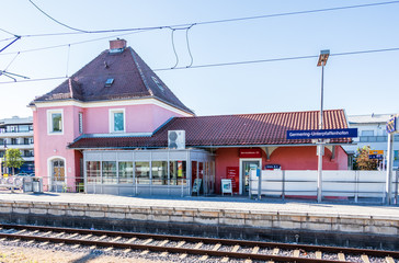 Municipal Germering, District Fürstenfeldbruck, Upper Bavaria, Germany: Main Station of Germering-Unterpfaffenhofen