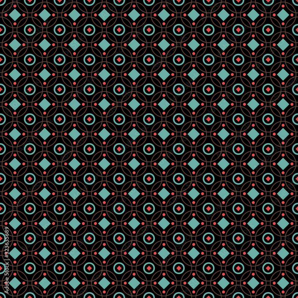 Aufkleber abstract geometric seamless pattern for your design. circles and dots background.