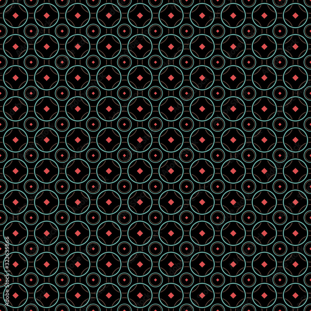 Poster abstract geometric seamless pattern for your design. circles and dots background.