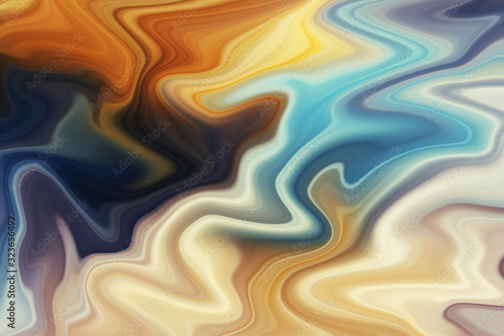 Poster abstract color flow gradient background. liquid marble art texture. flow inks in water style