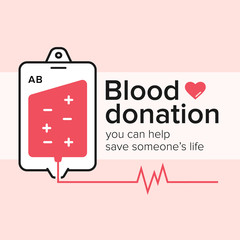 Blood Donation art concept. Donors day symbol