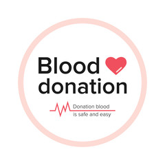 Blood Donation art concept. Donors day symbol