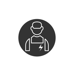 Electrician simple vector icon