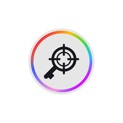 Obraz premium Key Target - Modern App Button
