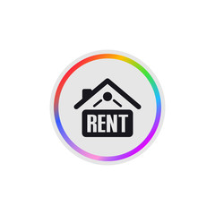 Home Rent Sign -  Modern App Button
