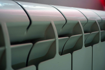 Fototapeta premium White aluminum radiator