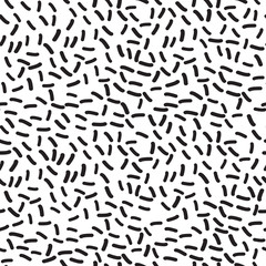 Classic vintage seamless pattern with polka dot, confetti, sprinkles glitter. black isolated on White background. Can be used for greeting card design, Gift wrap, fabrics, wallpapers. Vector