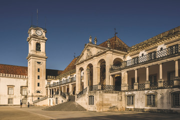 Obraz premium Historic University Building in Coimbra, Portugal in spring day
