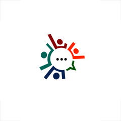 unity logo youth community design chat in circle