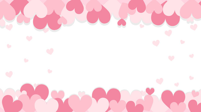 Valentine theme with pink hearts