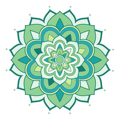 Mandala patterns on isolated background