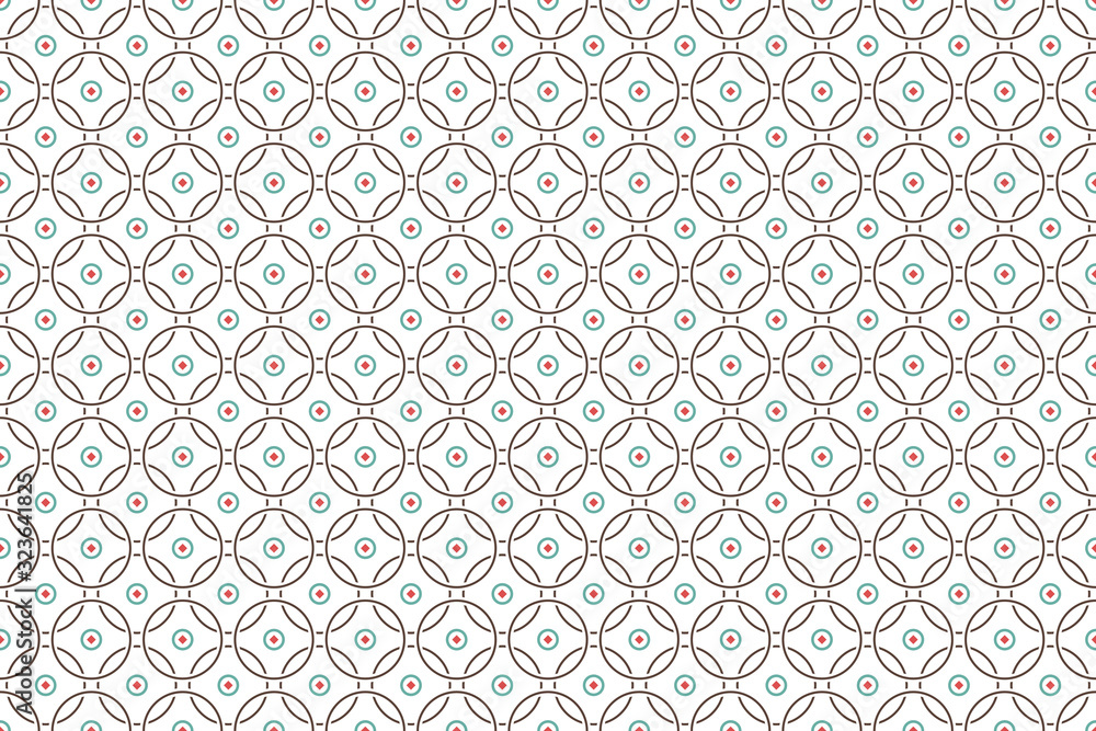 Aufkleber abstract geometric seamless pattern for your design. circles and dots background.