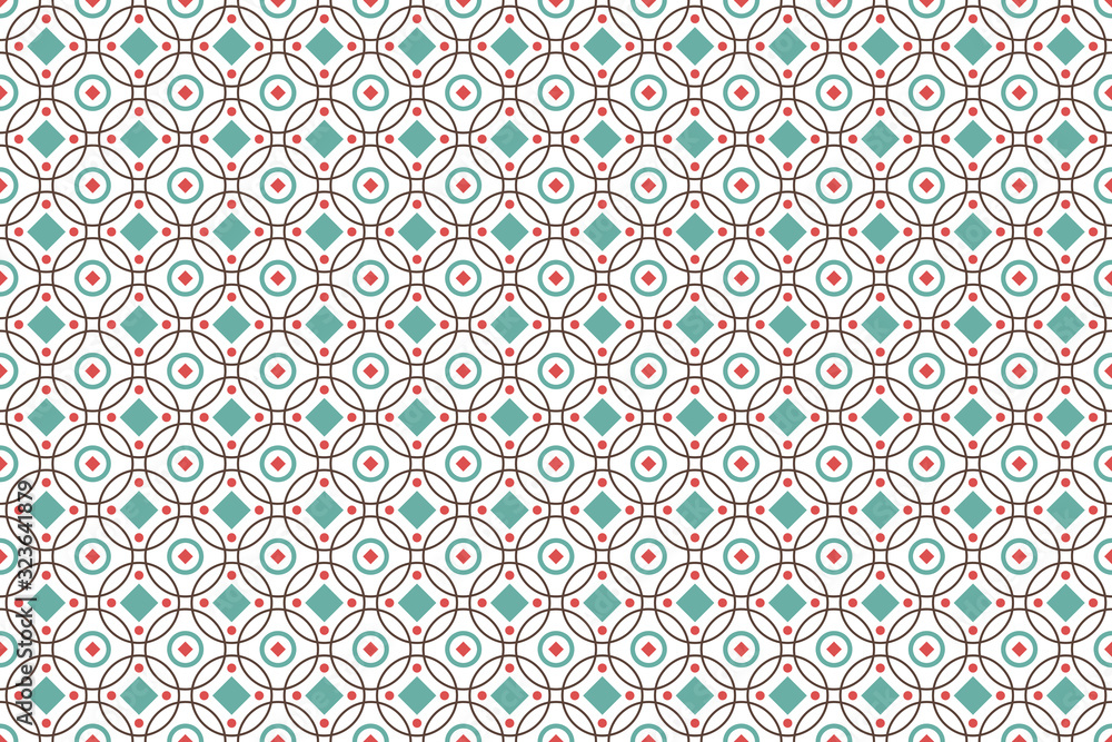 Aufkleber abstract geometric seamless pattern for your design. circles and dots background.