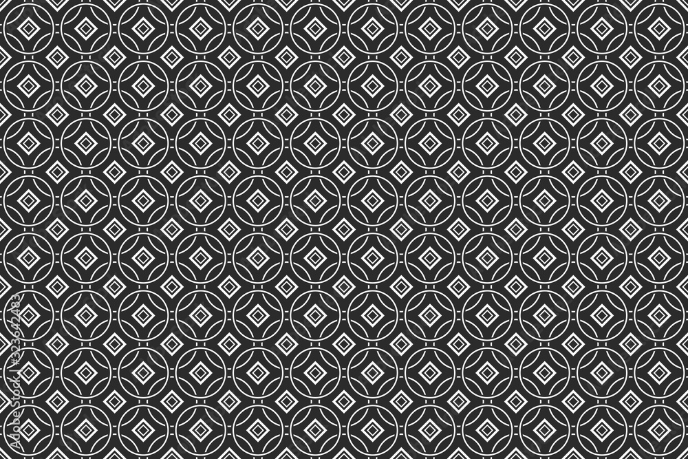 Poster abstract geometric seamless pattern for your design. circles and dots background.