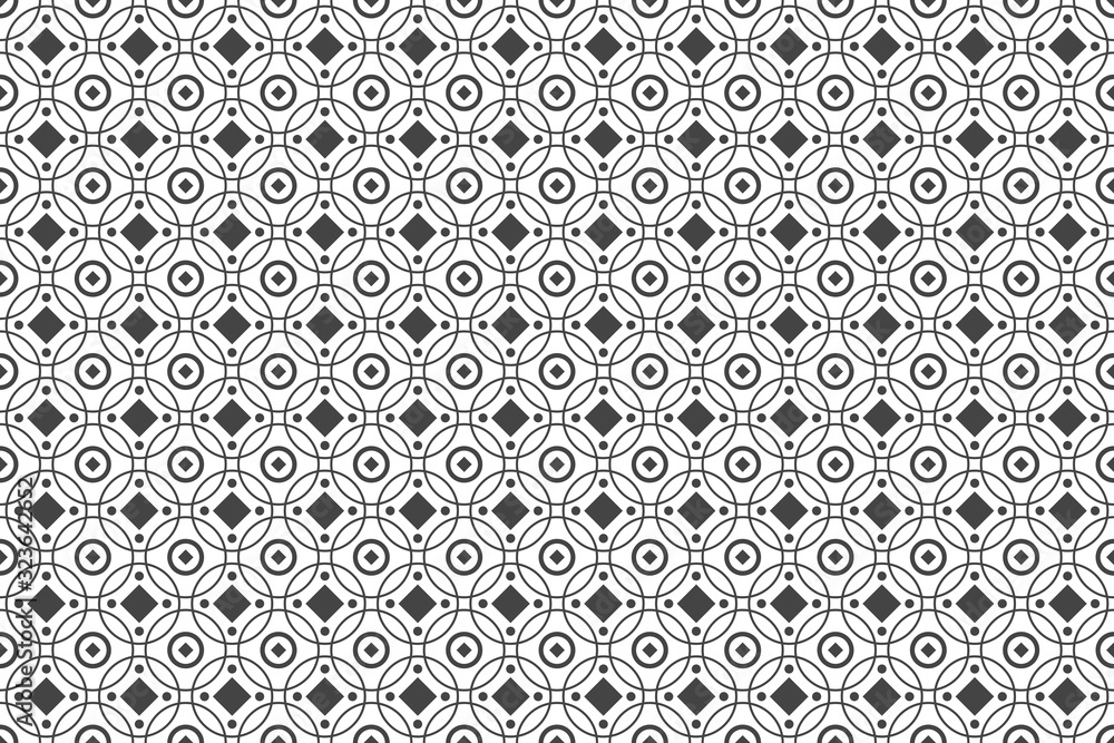 Aufkleber abstract geometric seamless pattern for your design. circles and dots background.