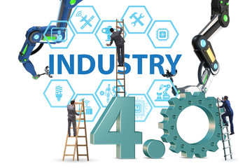 Modern industry 4.0 technical automation concept