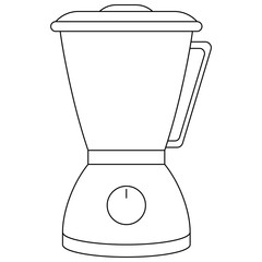 black and white blender flat vector icon