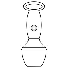 black and white blender flat vector icon