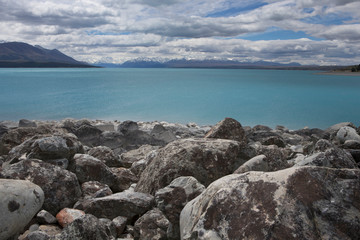 Fototapeta na wymiar Lake Pukaki Mount Cook New Zealand