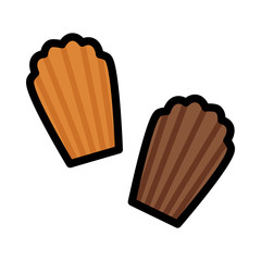 シンプルなマドレーヌのアイコン