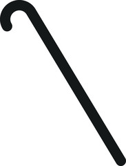 Cane old man icon, vector illustration