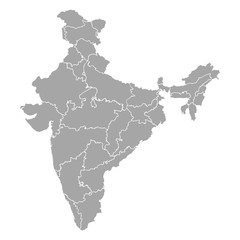 India Map Gray