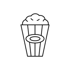 Popcorn, food icon. Simple line, outline vector elements of cinematography icons for ui and ux, website or mobile application