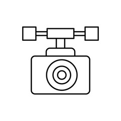 Camera, drone icon. Simple line, outline vector elements of cinematography icons for ui and ux, website or mobile application