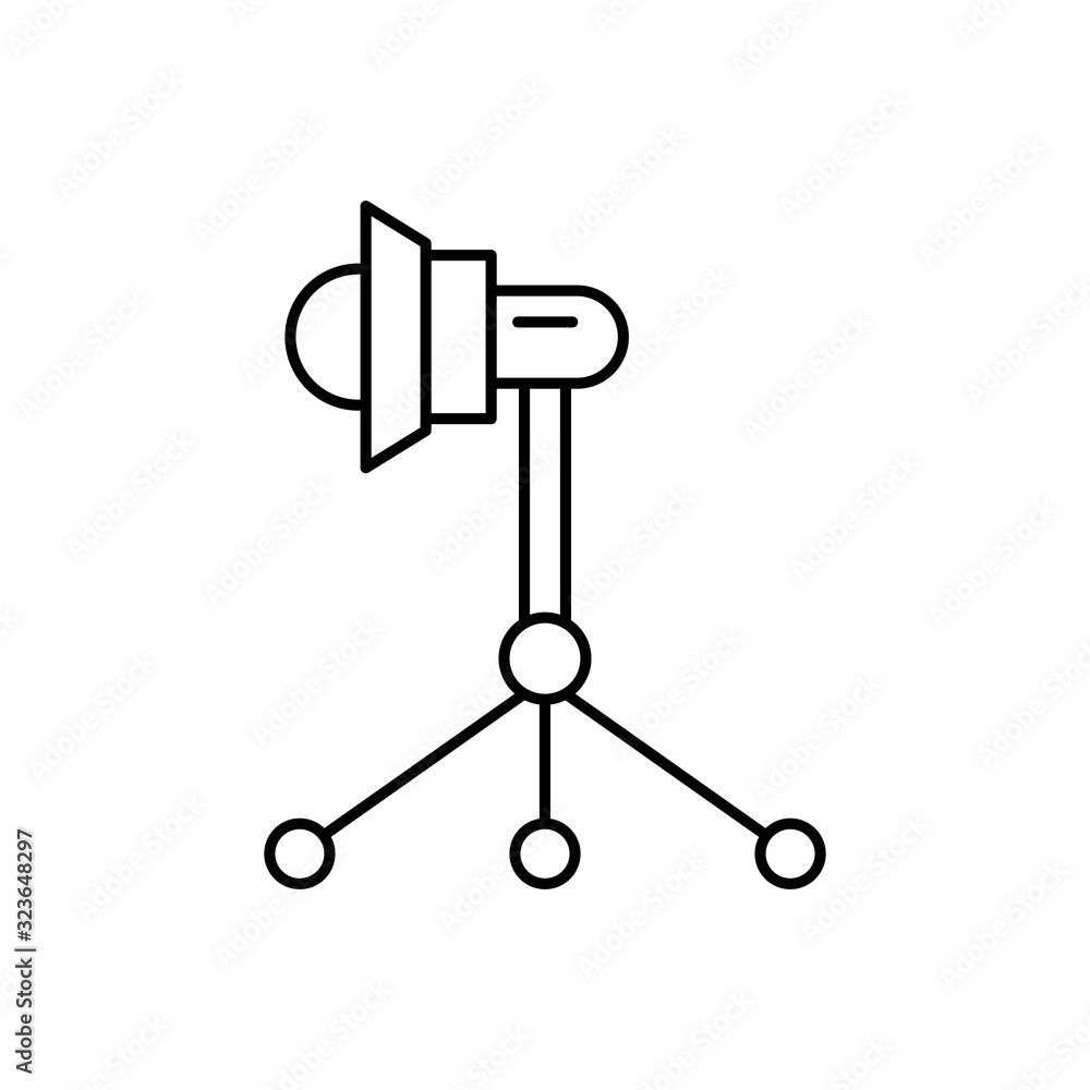 Poster light, studio icon. simple line, outline vector elements of cinematography icons for ui and ux, webs