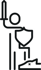 Courage icon , vector illustration