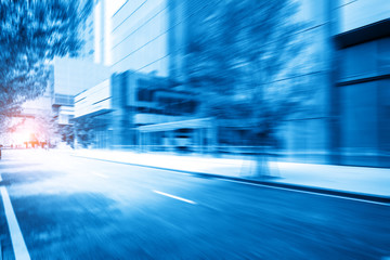 Blue style dynamic blurred city highway