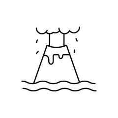 Eruption, volcano icon. Simple line, outline vector elements of natural disasters icons for ui and ux, website or mobile application