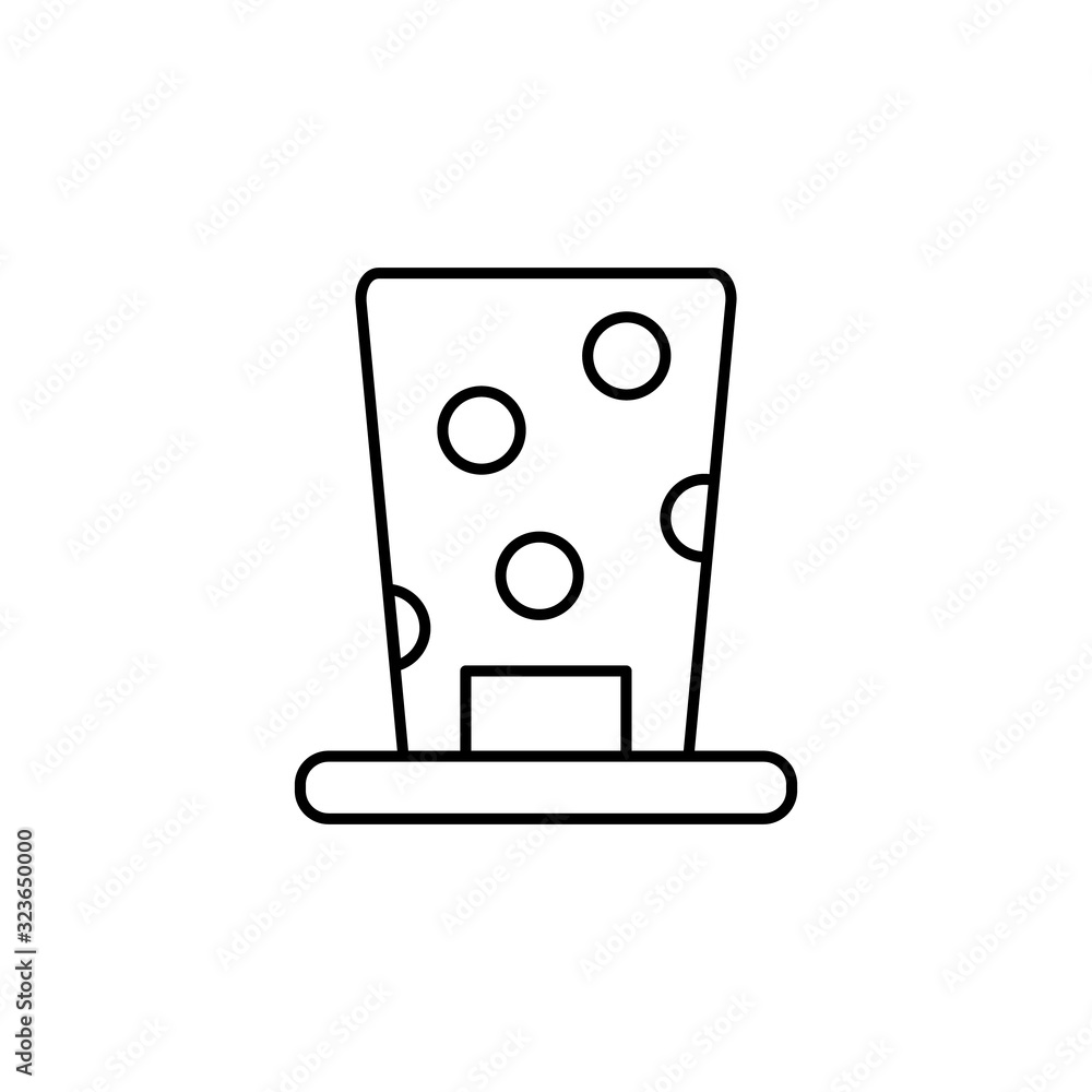 Poster hat, leprechaun icon. simple line, outline vector elements of patrick's day icons for ui and ux, web