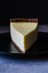 A Piece of Cheesecake on a plate