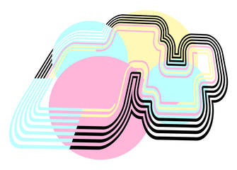 Abstract colorful background in sports style for covers, business cards, banners, prints on clothes, decorating walls, posters, websites. Vector illustration