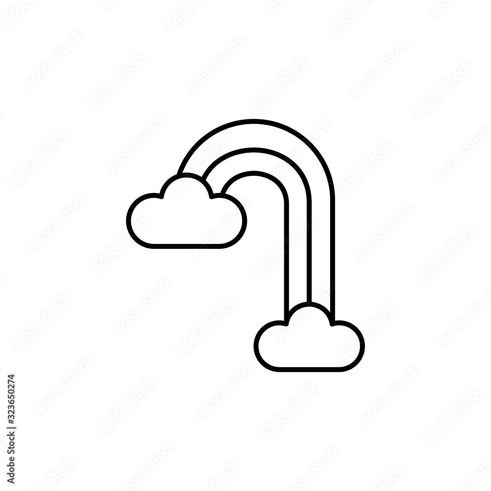 Poster rainbow, cultures icon. simple line, outline vector elements of patrick's day icons for ui and ux, w