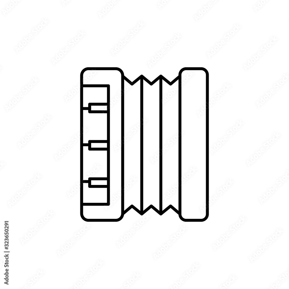 Poster accordion, instrument icon. simple line, outline vector elements of patrick's day icons for ui and u