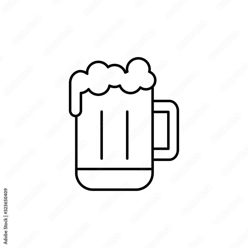 Poster beer, drink icon. simple line, outline vector elements of patrick's day icons for ui and ux, website