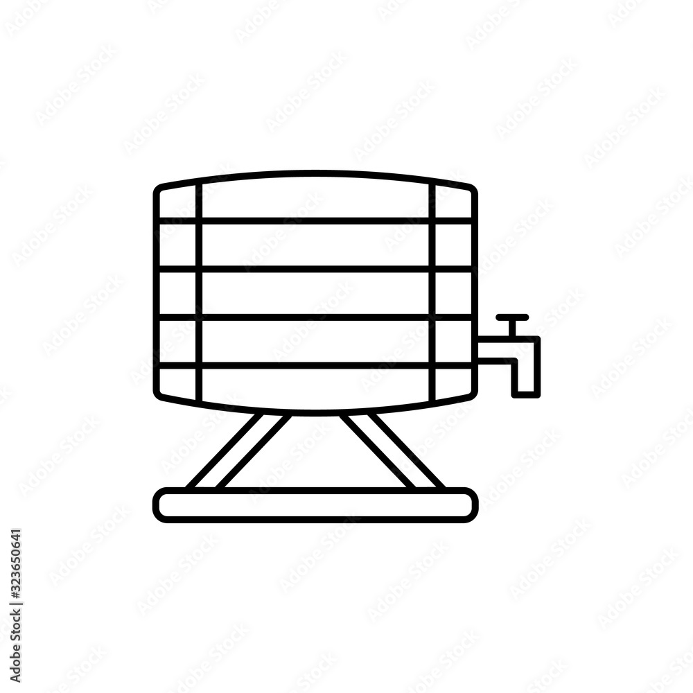 Poster barrel, beer, pub icon. simple line, outline vector elements of patrick's day icons for ui and ux, w