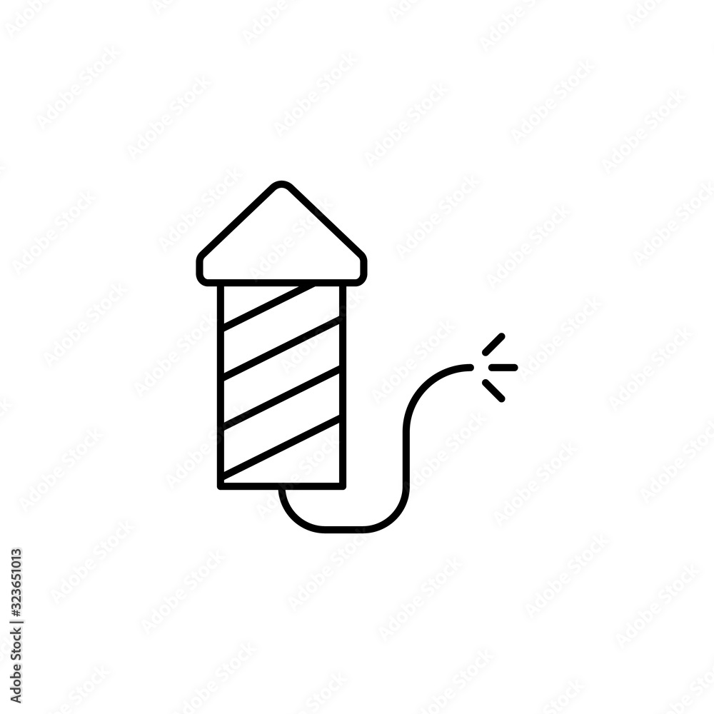 Poster fireworks, saint patrick icon. simple line, outline vector elements of patrick's day icons for ui an