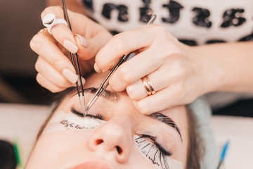 Eyelash extensions - a painstaking and lengthy procedure that requires a lot of attention and accuracy