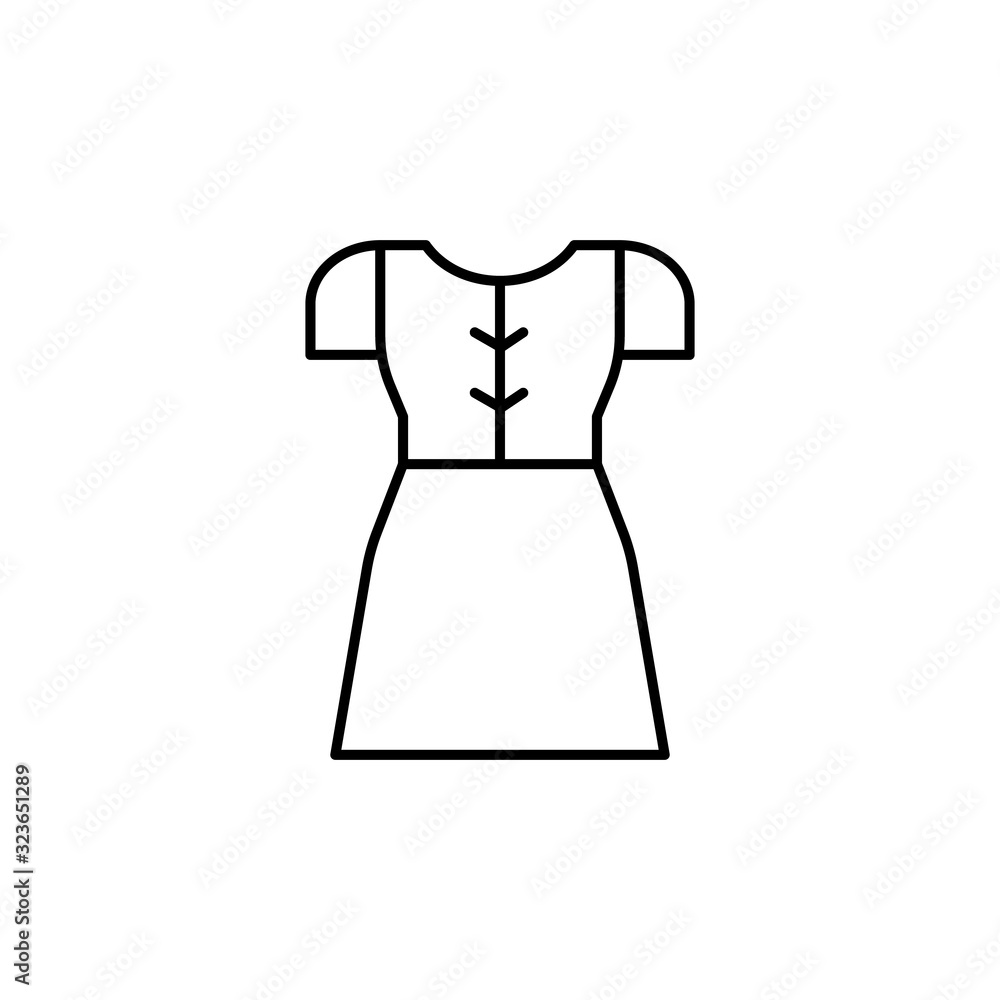Poster clothes, saint patrick icon. simple line, outline vector elements of patrick's day icons for ui and 