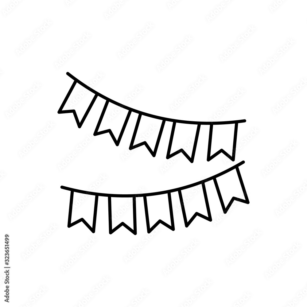 Poster garlands, saint patrick icon. simple line, outline vector elements of patrick's day icons for ui and