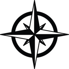 Compass icon, vector symbol illustration