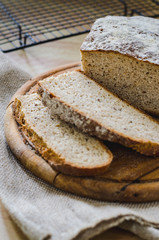 Slices of fresh homemade bread