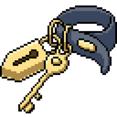 Fototapeta premium vector pixel art isolated belt key